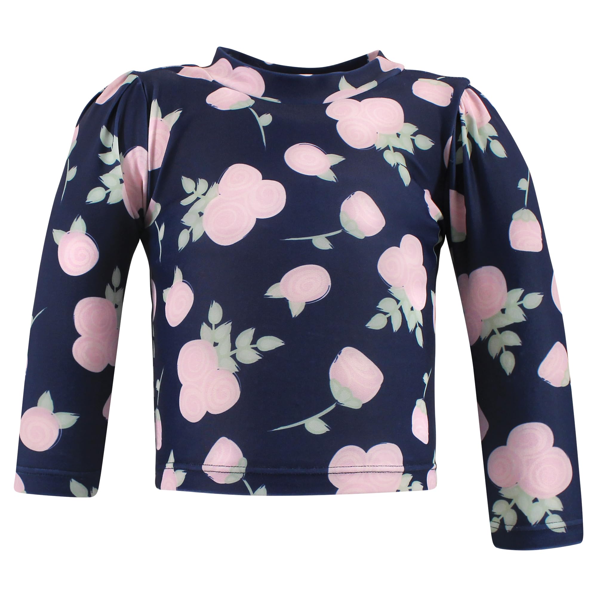 Hudson Baby Unisex Baby Swim Rashguard Set, Navy Rose, 5T