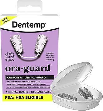 Dentemp Ora-Guard Custom Fit Dental Guard - Bruxism Night Guard for Teeth Grinding - Mouth Guard for Clenching Teeth at Night - Comfortable Sleeping - Relieve Soreness in Jaw Packaging May Vary