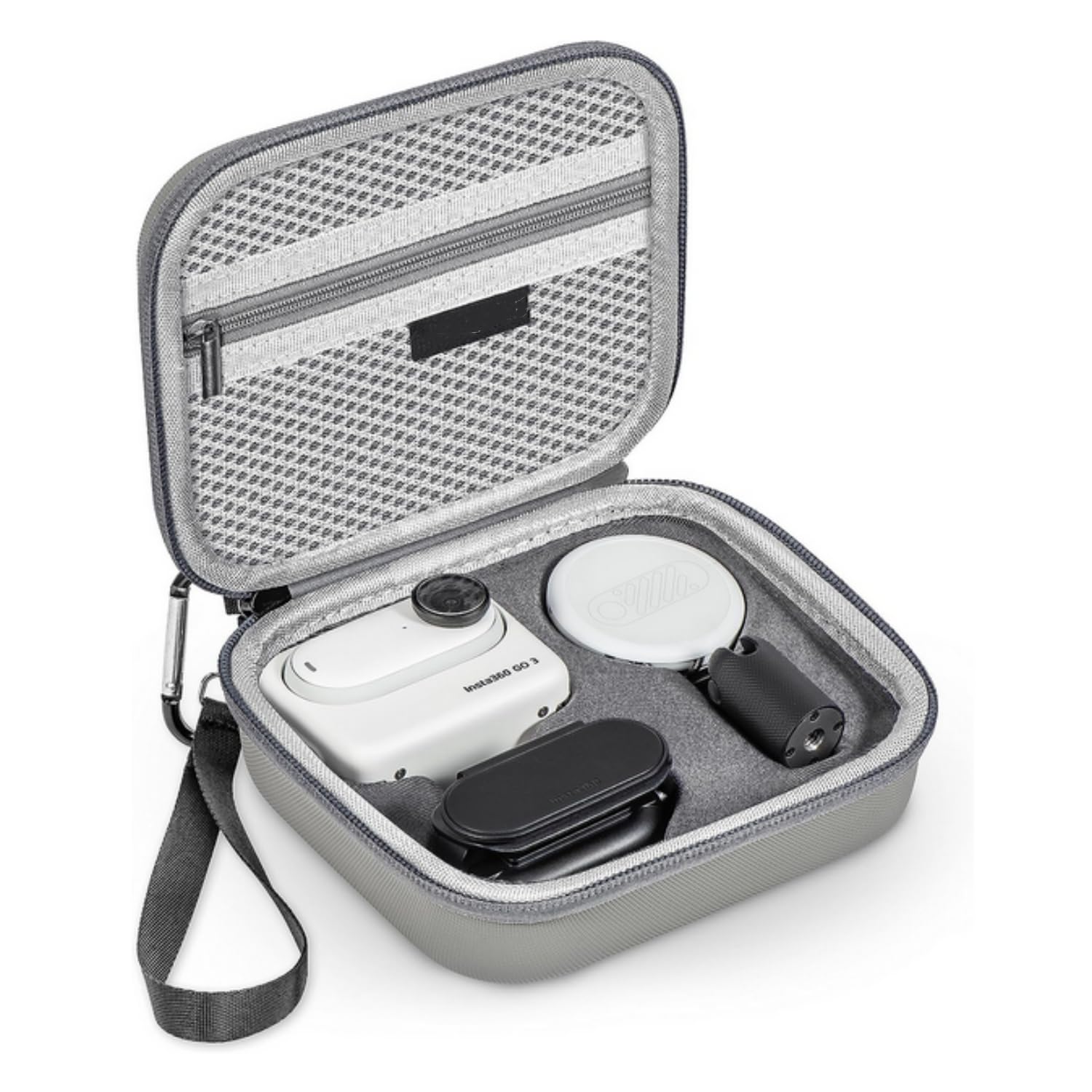 SKEIDO Shockproof Carrying Storage Bag for Insta360 Go 3 Camera Portable PU Waterproof Handbag Travel Case for Insta360 Go3 Accessories