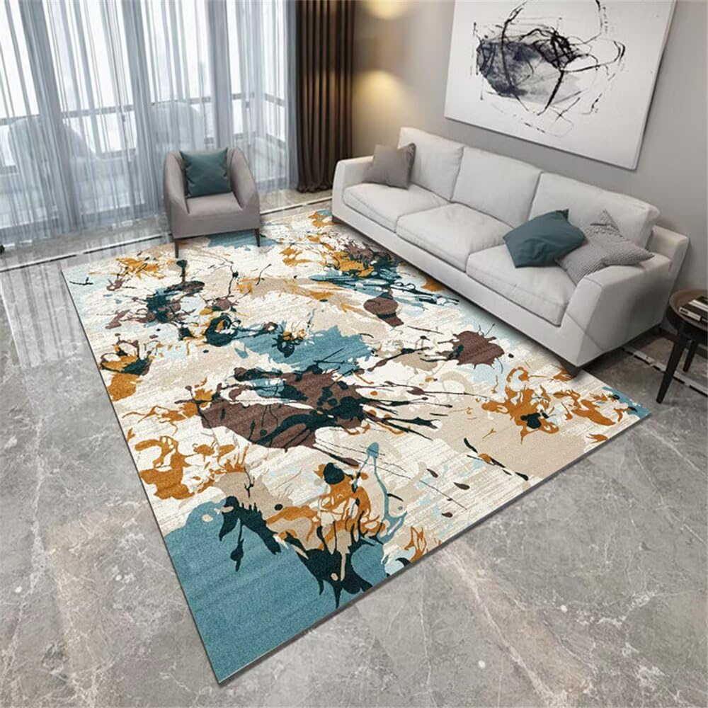 Tapis de sol enfant 90x180cm doux bleu pour un salon de jeux cocon