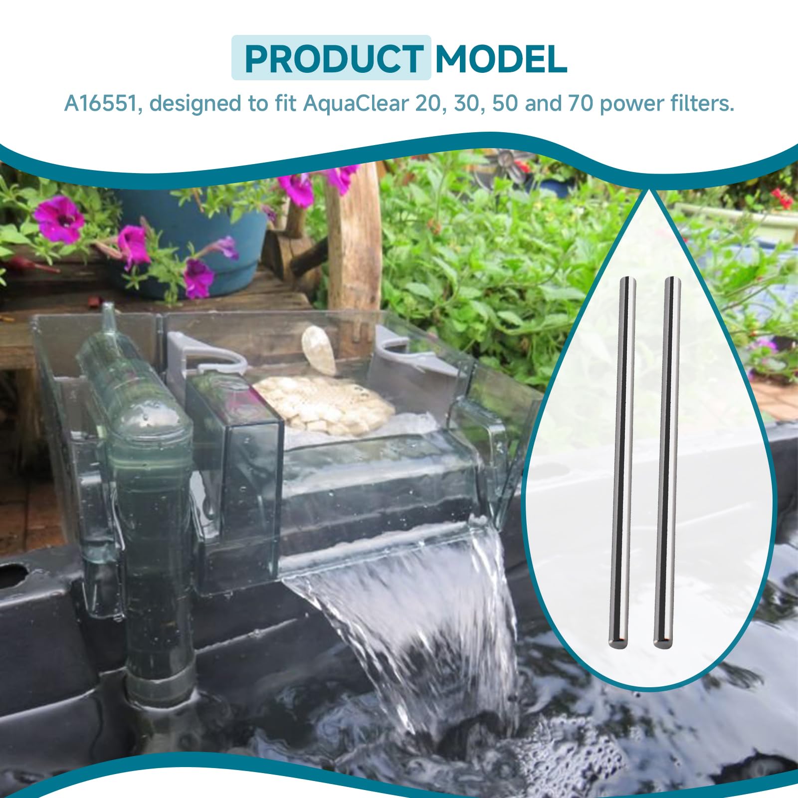 2 Stück Laufradwelle Für Aqua Clear AC110 Powerfilter – Edelstahl 304, Rostfrei, 7 Cm Lang