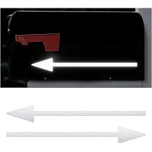 Set of 2 Reflective Mailbox Arrow Decals, Two Outdoor Arrow Stickers, New Home Gift - #1391R-SZ