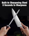 PAUDIN Kitchen Knife Set with Block, Professional Knives Set, Chef Knife Set with High Carbon Stainless Steel Blade and Pakkawood Handle, Japanese Knife Set with Gift Box (14 Pcs Knife Block Set)