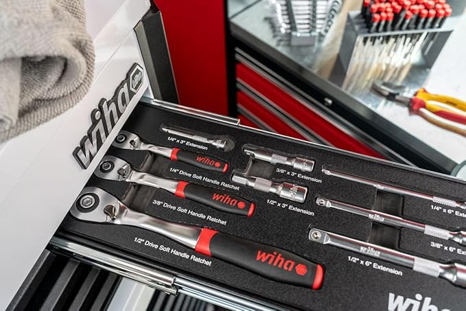 Juego de llaves de trinquete SoftFinish de 9 piezas Wiha miniatura 8