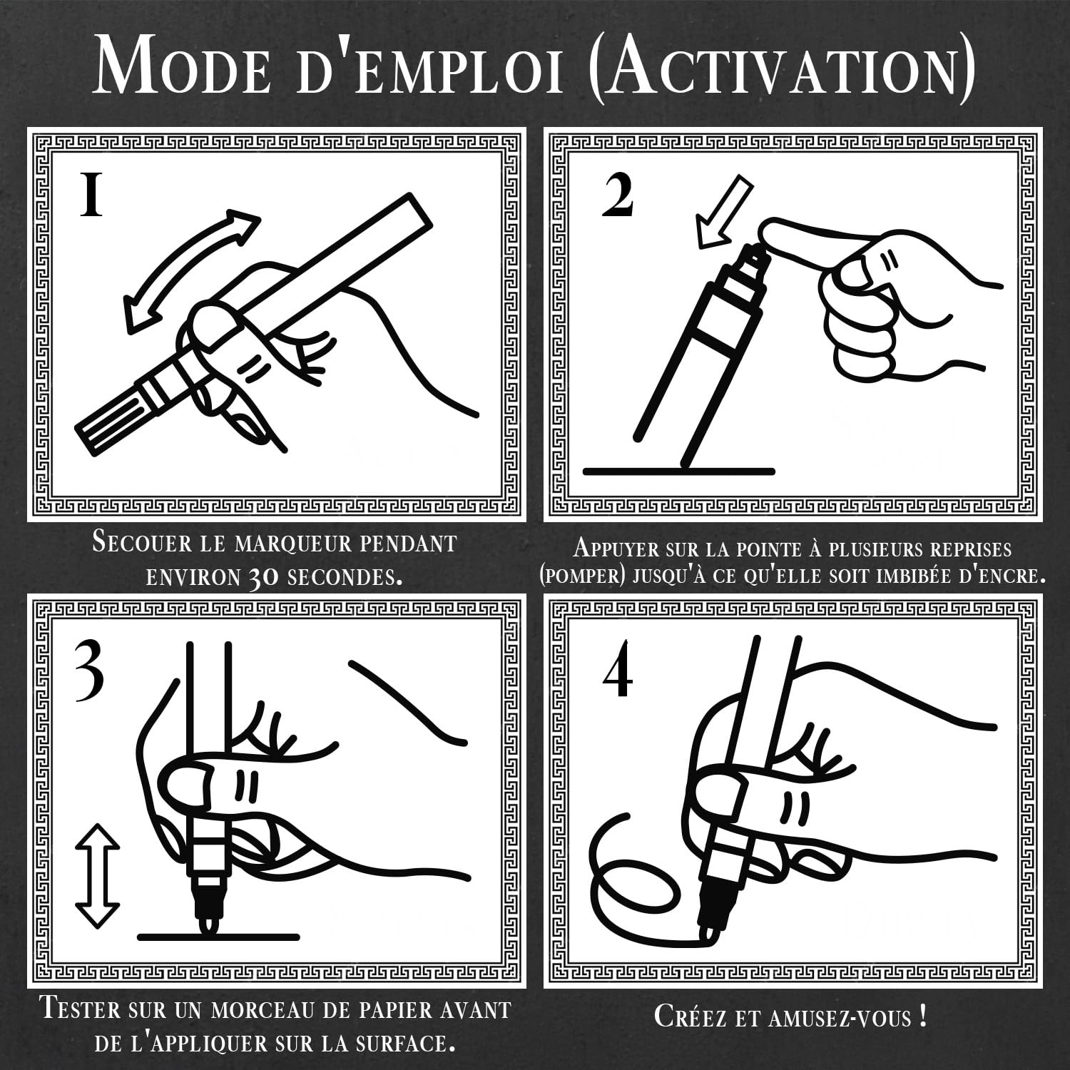 Set De 5 Feutres Blancs Effaçables Pinturale – Pointe 2mm, Encre à Base D'eau – Pour Tableau Noir, Verre, Ardoise – Effacement Facile