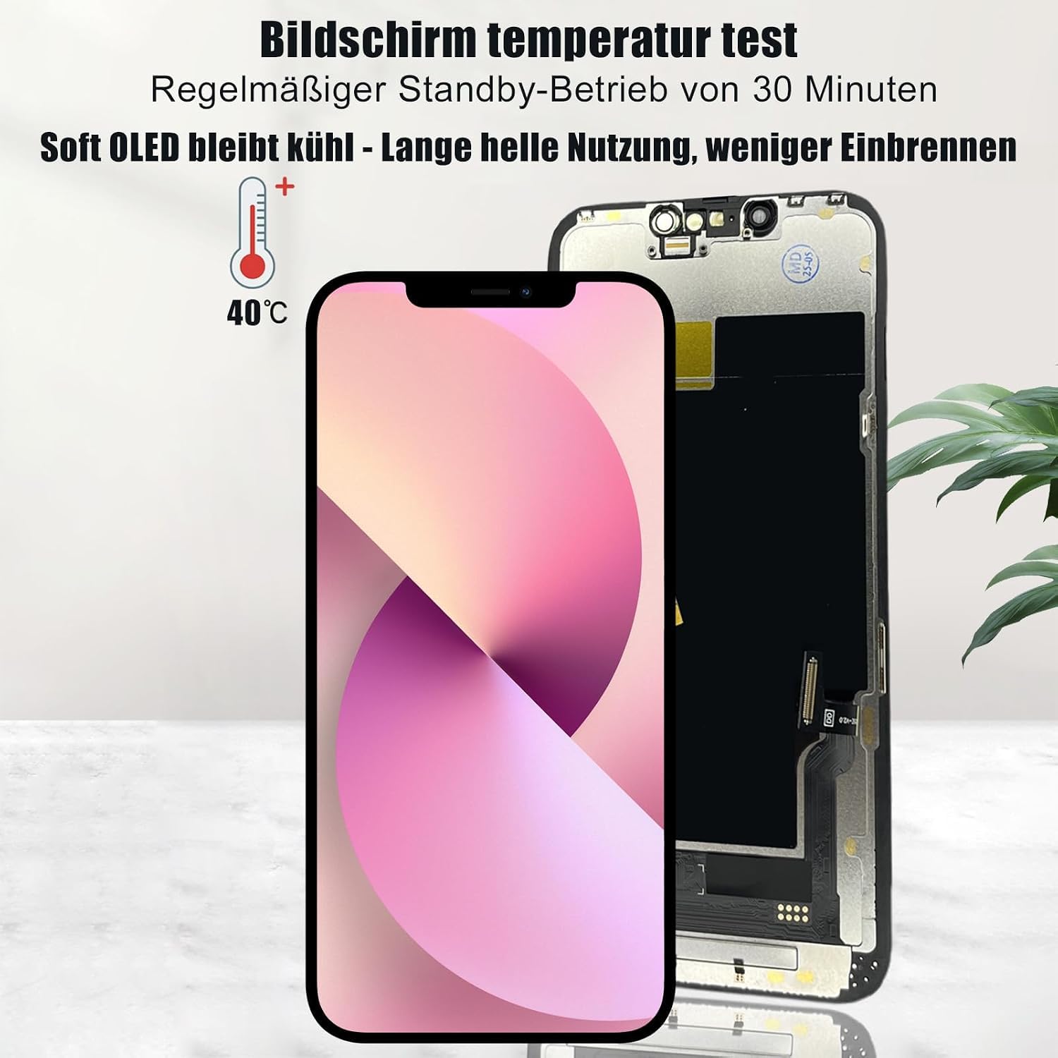 Digi4U Soft OLED Display Ersatz für iPhone 13, 6,1 Zoll Bildschirm