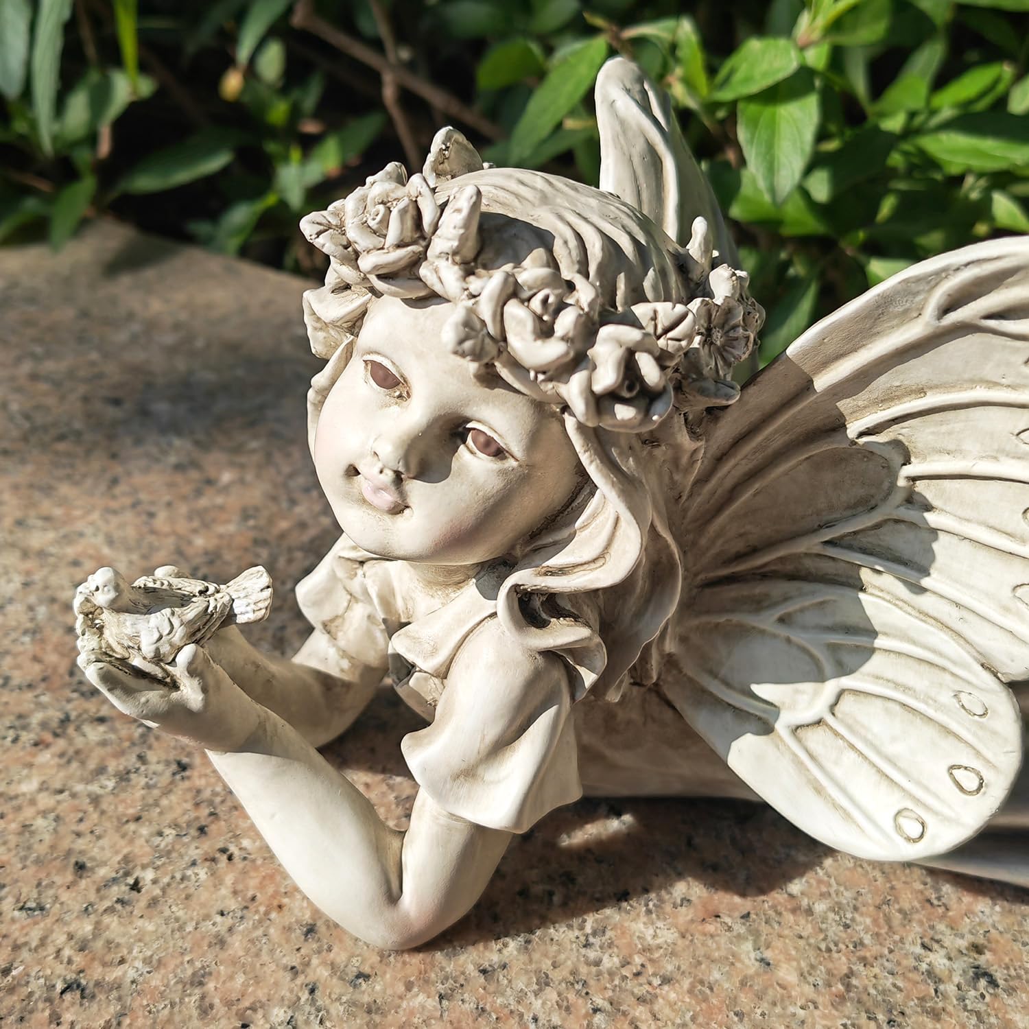 Snapklik.com : DurableDelights Elegant Angel & Bird Garden Statue - 5. ...