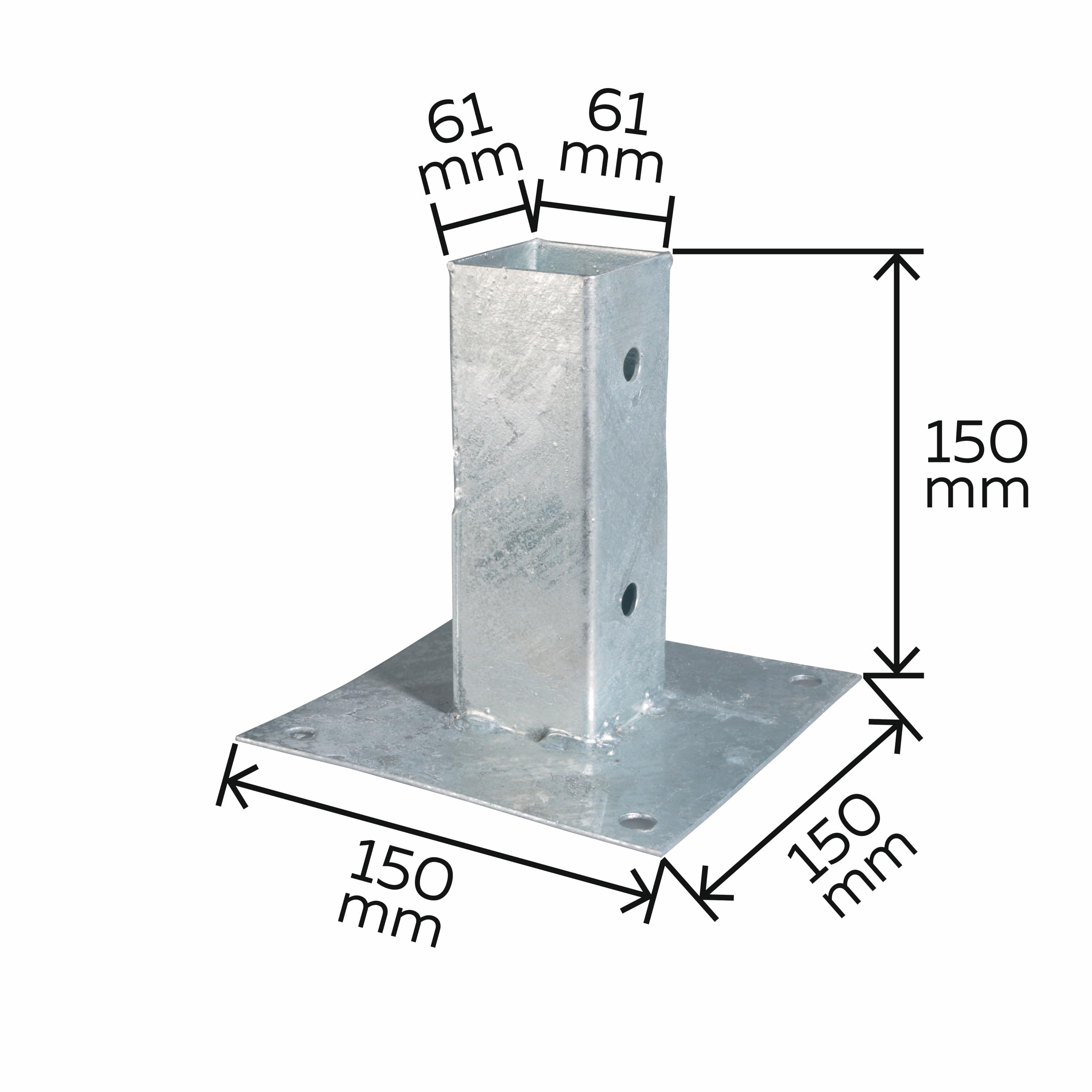Supporto Per Pali Da Avvitamento Max-Power HV4254 - Zincato, Spessore 5,5mm - Foto 12