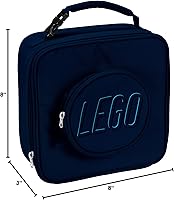 Vista 79 de LEGO Lunch Bag, Durable and Insulated, with Mesh Pouch and Zip Compartment, Perfect for On-the-Go Meals, Blue