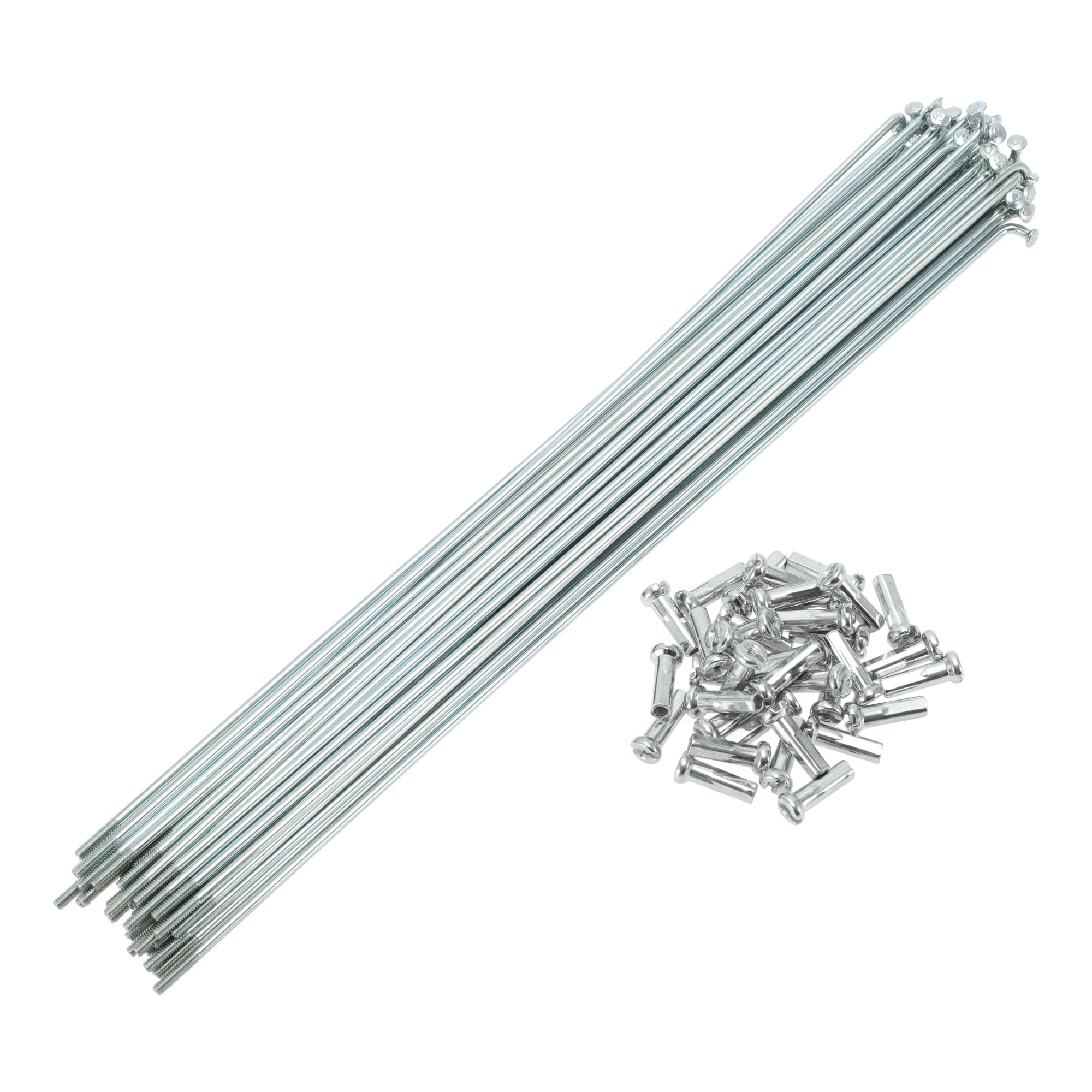 TUCKBOLD Bicycle Spokes Bike Wheel Spokes Silver Tone Nipple 1 Set 14G 219mm Length Carbon Steel Galvanized