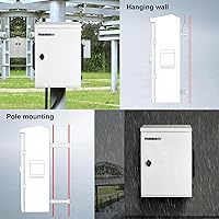 Vista 3 de Caja eléctrica al aire libre, placa de acero laminada en frío, viga trasera de aleación de aluminio, diseño de ventilación de una pieza, IP65