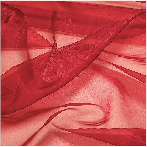 Miniatura 5 de Paquete de 10 yardas de tela de organza transparente para vestidos de boda, moda, manualidades, decoraciones, seda brillante de 44 pulgadas, más de