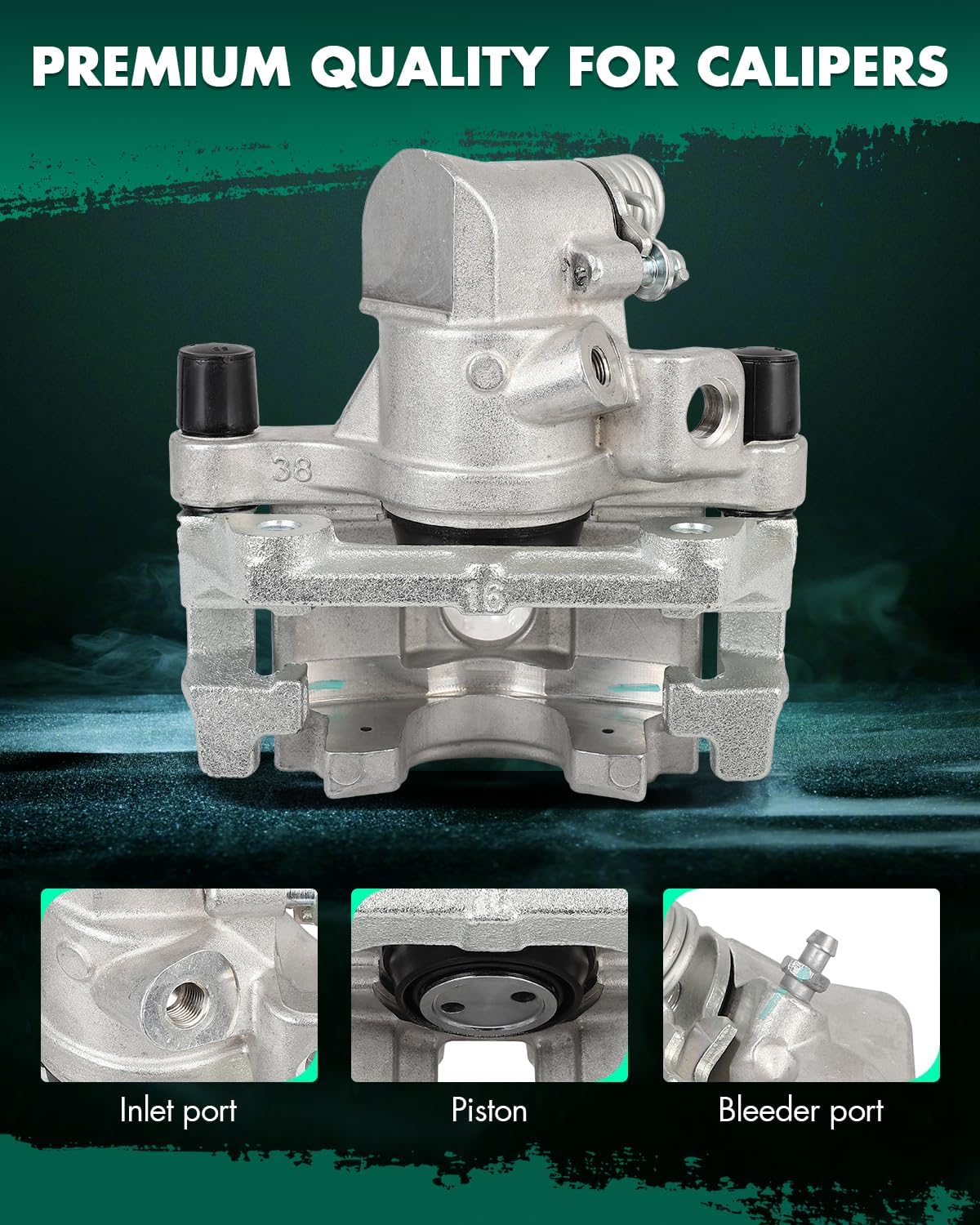 SCITOO Rear Left Brake Caliper With Bracket 19B2954A Fits For Mazda For 3 2004-2008,For Volvo For C30 2008-2013,For Volvo For C70 2006-2013,For Volvo For S40 2004-2011,For Volvo For V50 2005-2011