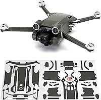 Vista 13 de WRAPGRADE Pegatinas de piel compatibles con DJI Mini 3 Pro Unidad principal (negro sigiloso)