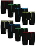 Boys Boxer Briefs - 8 Pack Performance Soft Stretch Breathable 5” Inseam Boxer Briefs Boys Underwear (6-18)