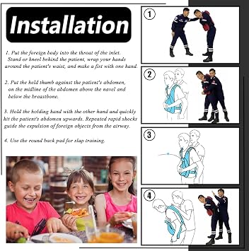 Anti Choking Device for Adult,Choking Rescue Device for First Responder,Airway Obstruction Simulation Training Wearing Vest,Simulated Self-Rescue