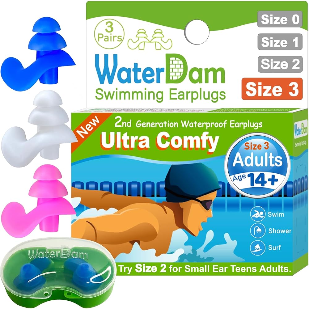 3/mo Finance WaterDam Swimming Ear Plugs Great Waterproof Ultra