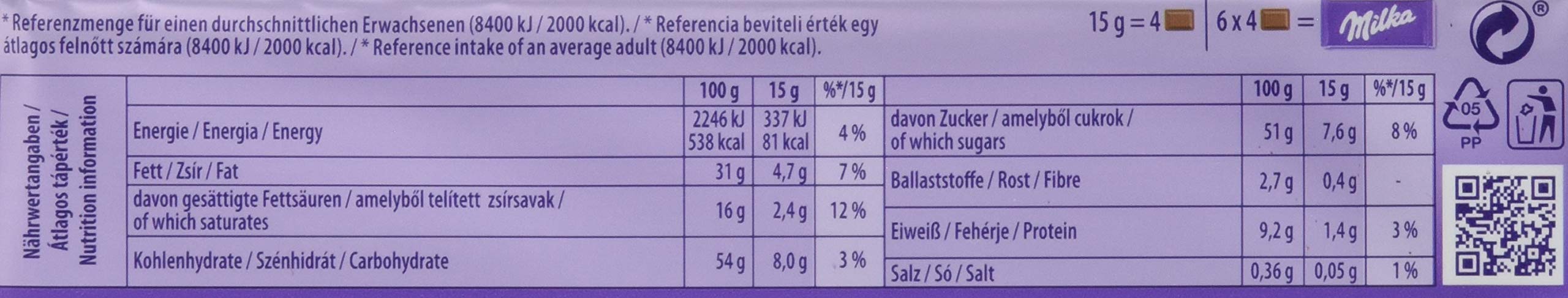Milka Peanut Crisp – Zartschmelzende Schokolade mit Erdnüssen, Karamellstücken und Cornflakes – 24 x 90 g