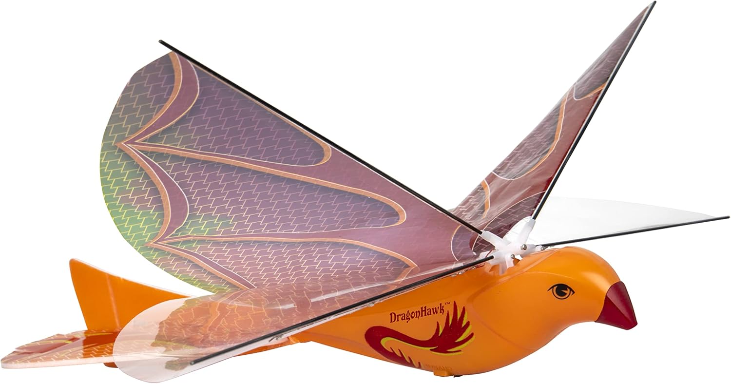Duncan Toys Dragon Hawk Light-Up Flying Bird - Day/Night Motorized Toy with Shake Auto Start, USB Charger, 2 Flight Positions