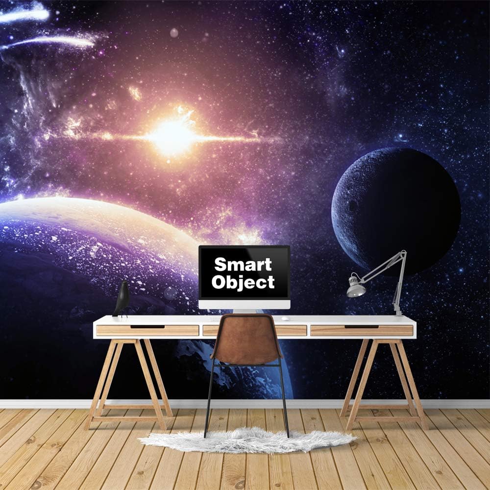 NWT Wall Murals for Bedroom Great Universe Giant Planets Removable Wallpaper Peel and Stick Wall Stickers - 66x96 inches