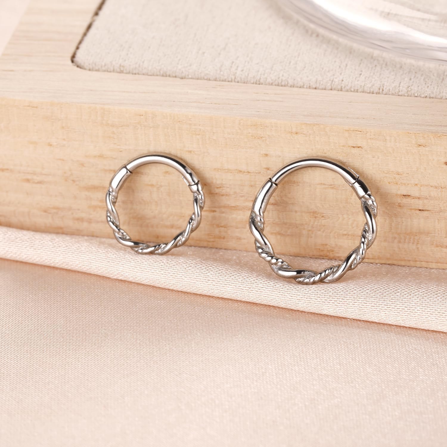 PEAKLINK 16G Nose Hoop Ring 316L Surgical Steel Conch Cartilage Helix Earring Tragus Rook Daith Septum Piercing Jewelry 8mm 10mm for Women Men