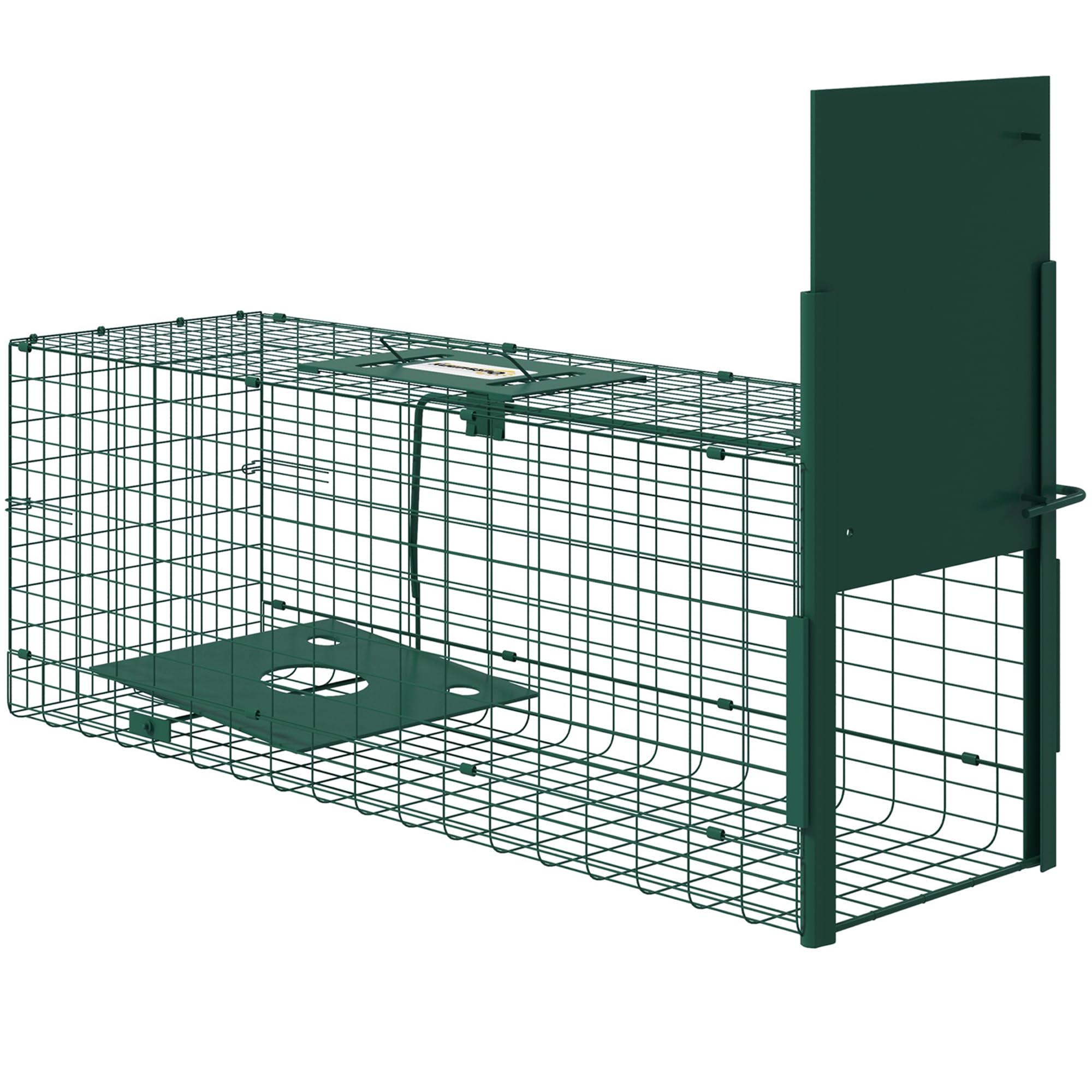 Outsunny Piège de Capture piège Vivant piège d'animaux en Acier avec 1 entrée pour Les Rats et Les Souris dim. 80L x 25l x 30H cm Vert foncé