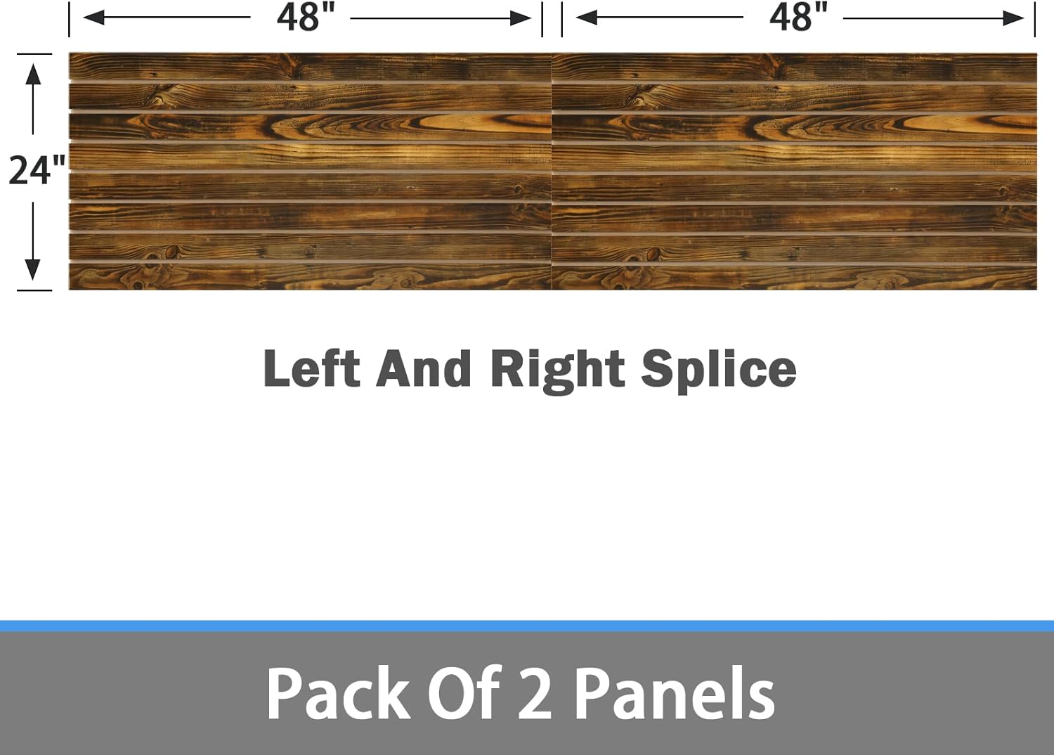 48 x 48 Slatwall Panels (Wood Grain Brown with Metal Inserts)
