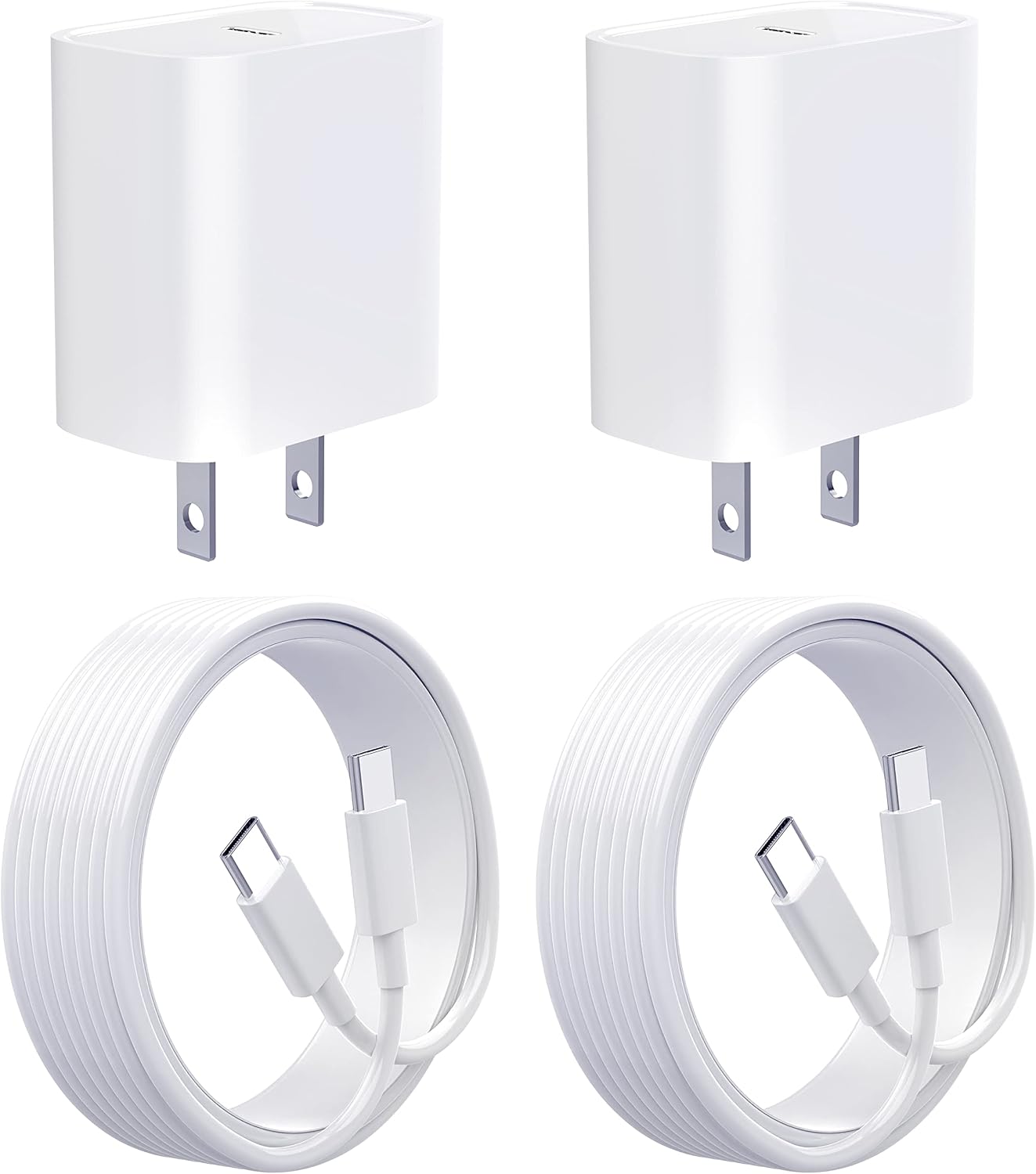 iPad Charger 20W USB C Fast Charger Cable 6.6ft for 2021/2020/2018 iPad Pro 12.9 Gen 5/4/3, iPad Pro 11 Gen 3/2/1, iPad Air 4, Pixel 5/3XL PD 3.0 Charger 2Pack
