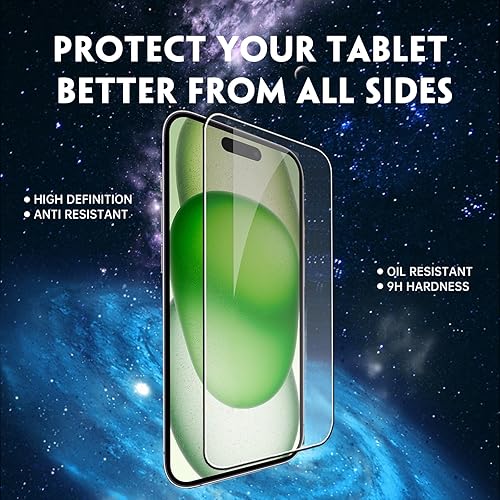 Miniatura 4 de Paquete de 3 protectores de pantalla de vidrio compatibles con iPhone 12, película de vidrio templado de 6.1 pulgadas, antiarañazos, alta definición