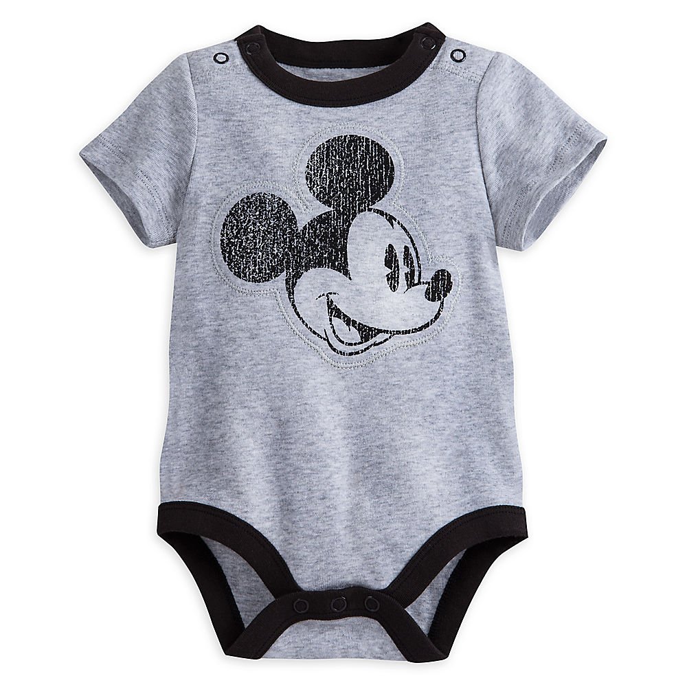Disney Myszka Miki Vintage Przytulane Body dla niemowląt Szare