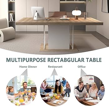 Amazon.com - Gnrolaz 9-Piece Extendable Dining Table Set, 63