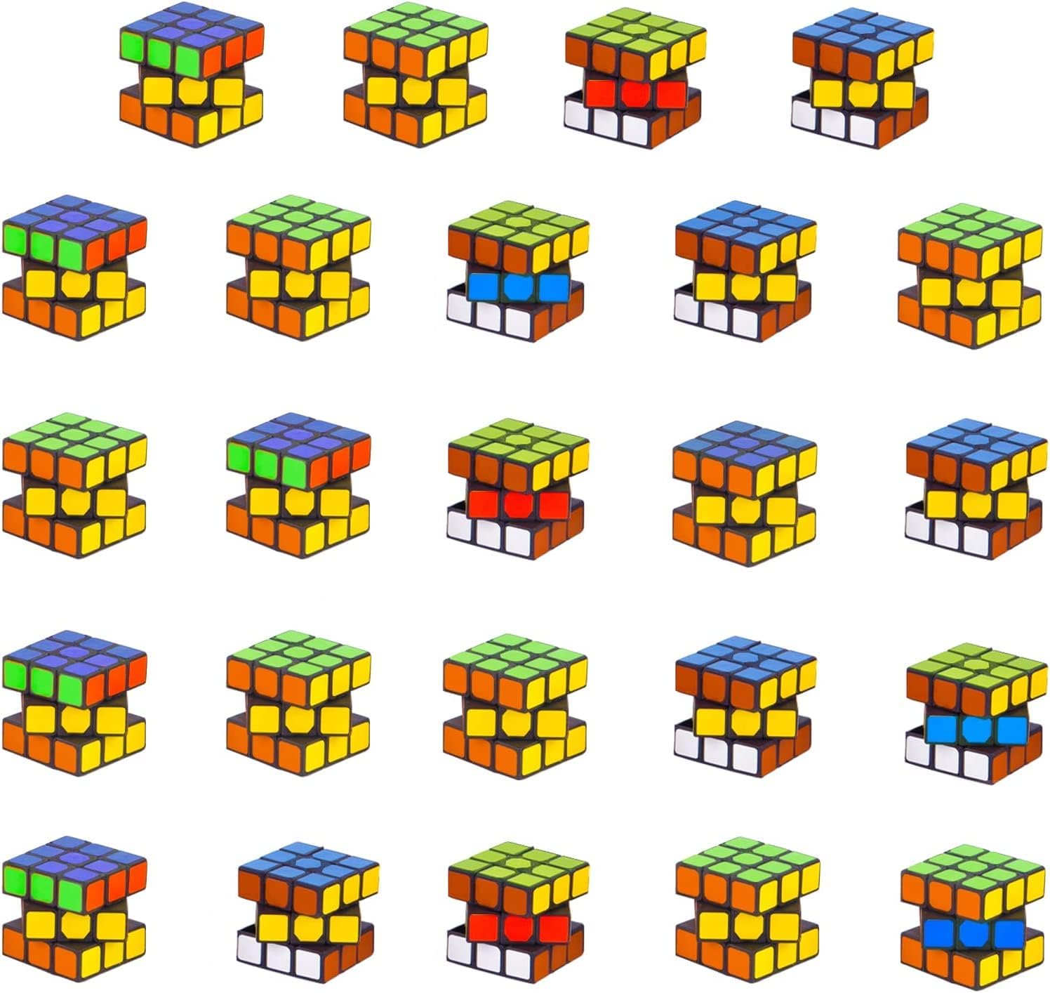 SZYYQ3x3 Mini Cubes Bulk 24 Pack, 1.18 inch Puzzle, Party Favors for Kids, Small Prizes, Little Fidget Toys for Goodie Bags Gift Bags