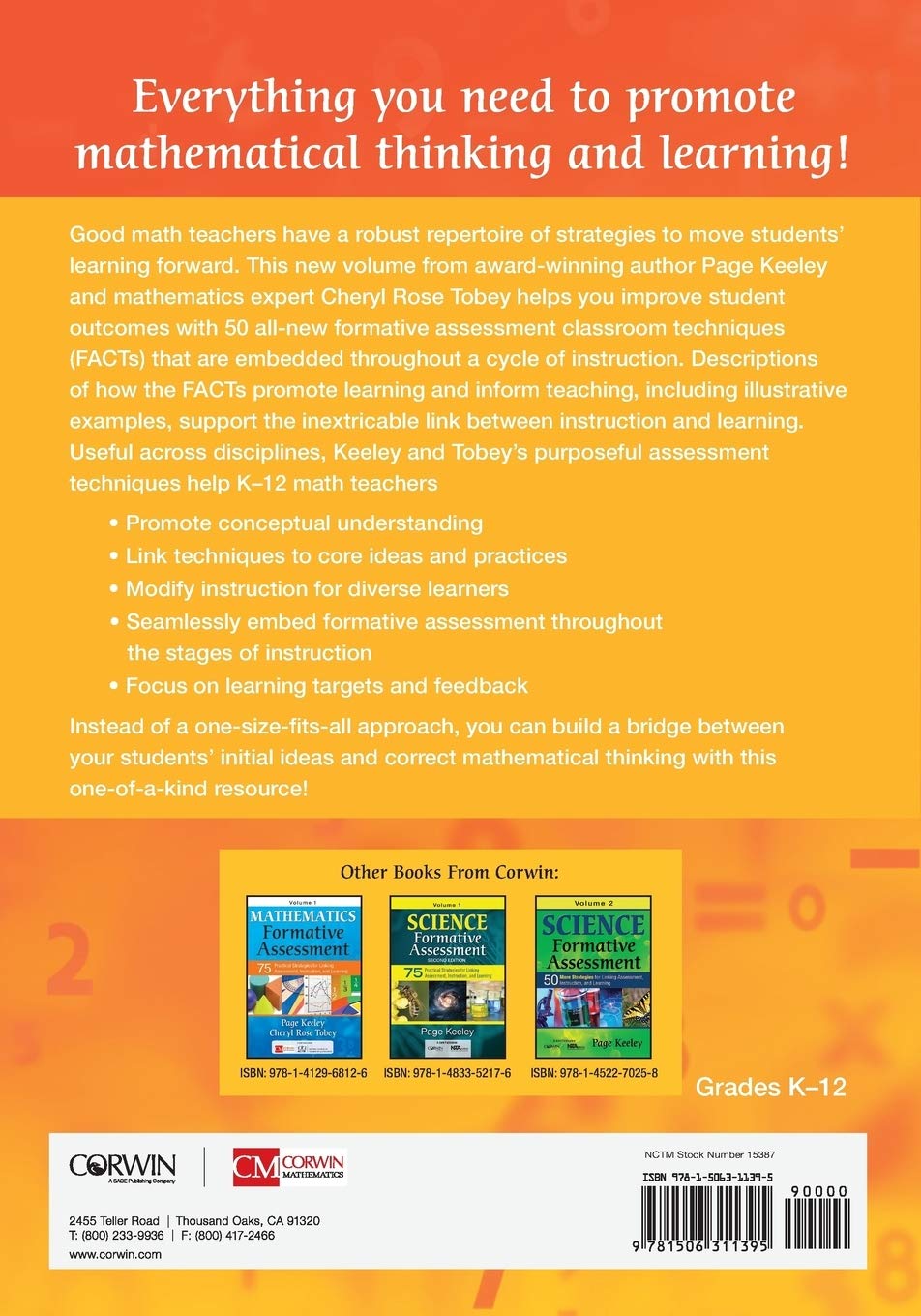 Mathematics Formative Assessment, Volume 2: 50 More Practical Strategies for Linking Assessment, Instruction, and Learning (Corwin Mathematics Series)