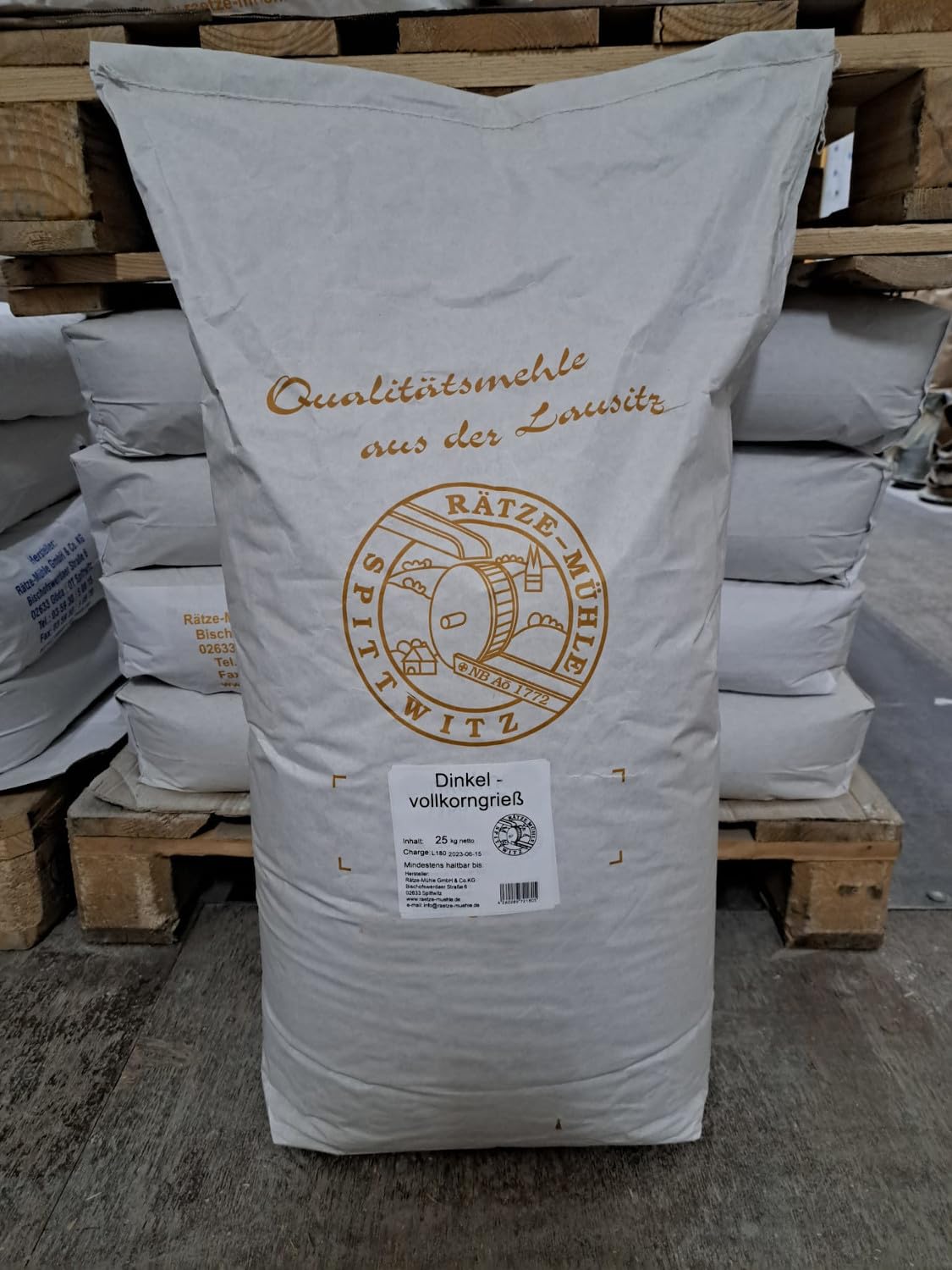 Dinkelvollkorngrieß 25kg von Rätze-Mühle aus regionalen, naturbelassenem Dinkel