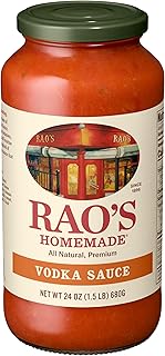 Rao's Homemade Vodka Sauce, 24 oz, Tomato Sauce, All Purpose, Keto Friendly Pasta Sauce, Premium Quality Tomatoes from Italy & Vodka