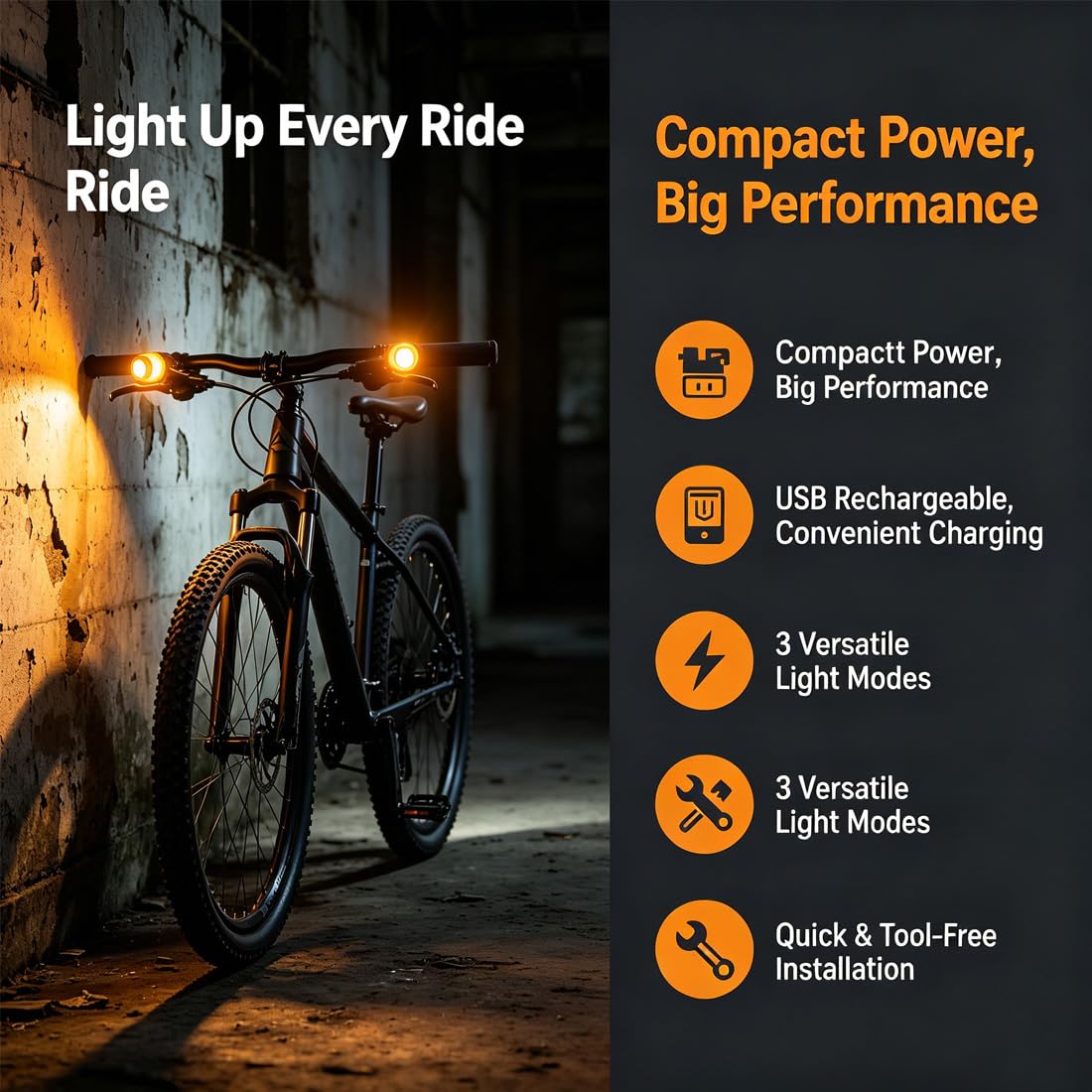 Luce Manubrio Bici Ricaricabile, Frecce Moto e Monopattino Elettrico da Retrofit, Indicatori LED Senza Filo, Kit Indicatori Direzione Impermeabili per Bicicletta Universali