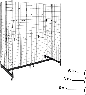 2' x 5.3' FT Grid Wall Panel Display Stand, 4 Packs Art display panels