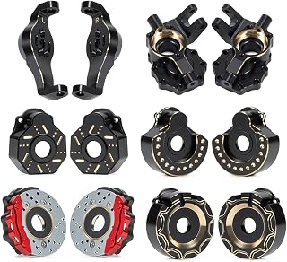 Black TRX4 Brass Weights trx4 Brass diff Cover Brake Disc Portal Axle Housing for 1/10 RC Rock Crawler TRX-4 Defender Bronco 2021 G500 K5 Sport TRX6 LCG Upgrade