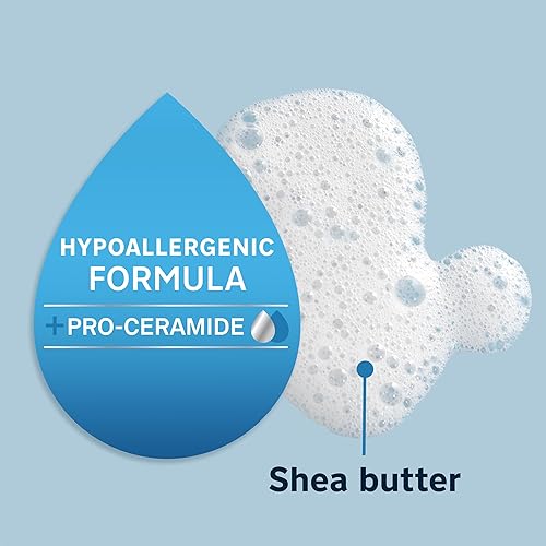 Miniatura 3 de Lubriderm Daily Moisture Body + Face Wash, gel de baño hidratante + limpiador facial hidratante con proceramida y manteca de karité para limpiar