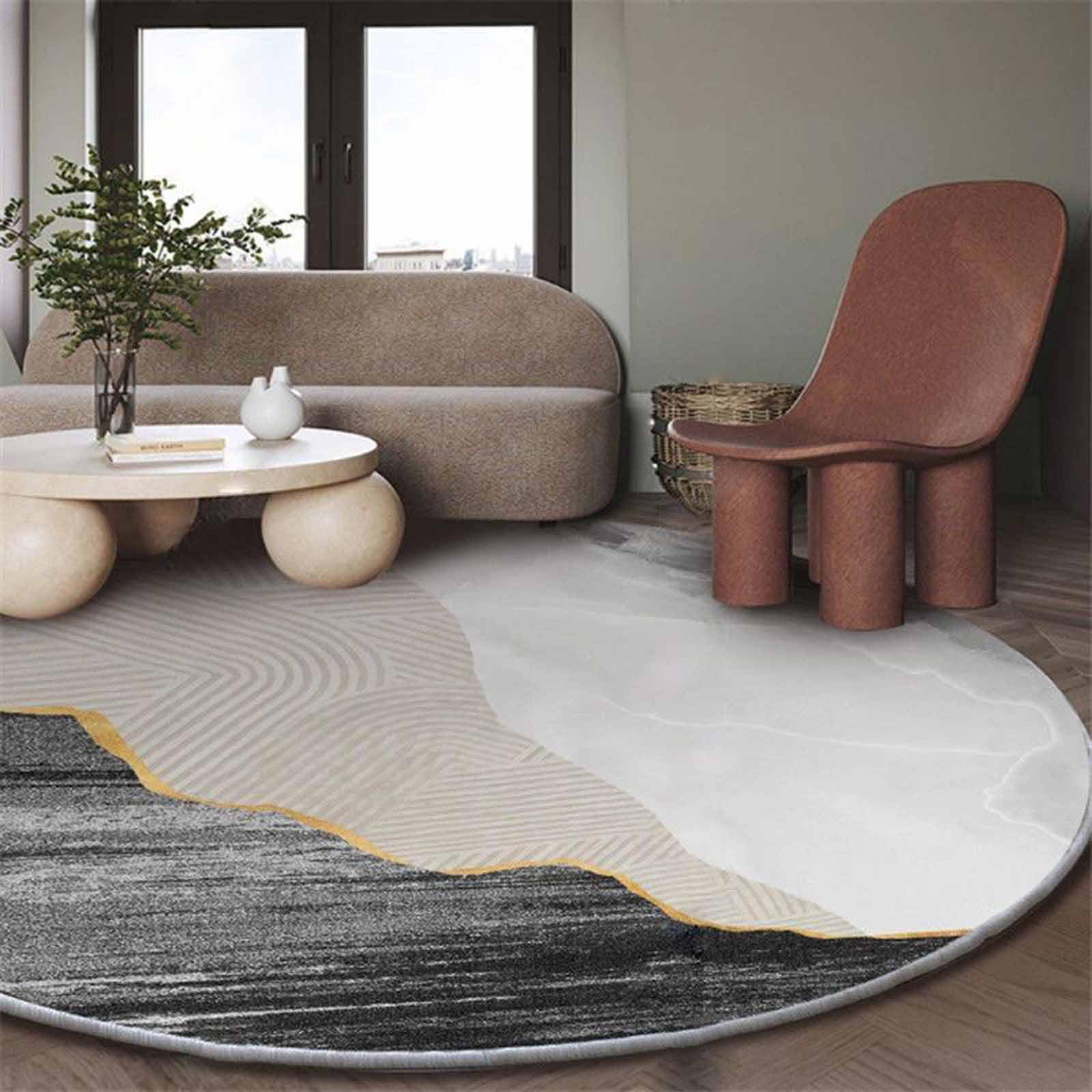 Tapis de couloir anti-glisse et doux pour salon et chambre