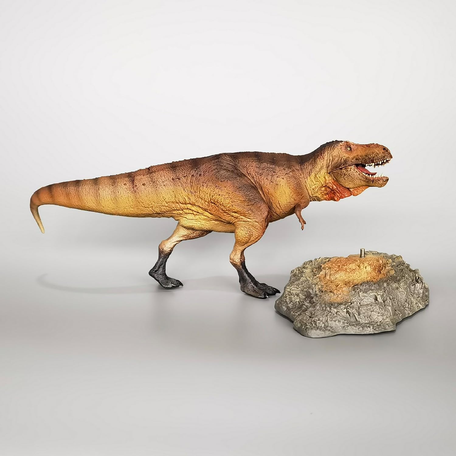 XINPANYIAN T-Rex Dinosaur Model, 1:35 Scale, Showanna Tyrannosaurus Rex with Movable Jaw, Battle Wounds, Display Base