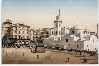 LohxA Antique Photo Algeria - Algiers Place Des Martyrs Place Du Gouvernement 1900 Color Picture Poster Wa Poster for Room Aesthetics Canvas Wall Art Poster And Print Unframe-style 24x36inch(60x90cm)
