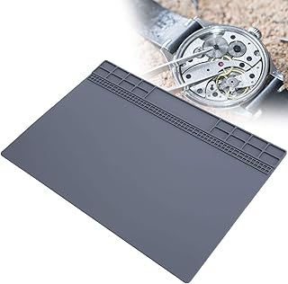 Watch Repair Mat,Non Slip Rubber Soldering Pad,13.78x9.84in Magnetic Work Mat,Magnetic Mats for Screws