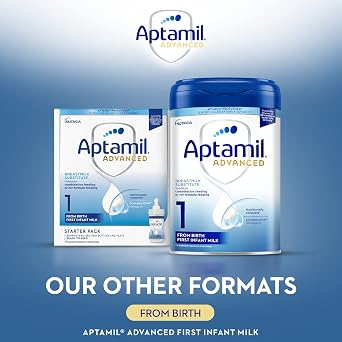Aptamil Advanced 1 First Infant Baby Milk Ready to Use Liquid Formula, from Birth, 200ml (Pack of 48)