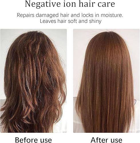 Miniatura 6 de Cepillo alisador de cabello con 5 temperaturas, peine de iones negativos, cepillo alisador y rizador de cabello 2 en 1, peine alisador eléctrico