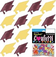 Vista 21 de Confeti Grad Cap Negro, Púrpura Combo - 2 bolsas de media onza (1 oz) (8400/8412)