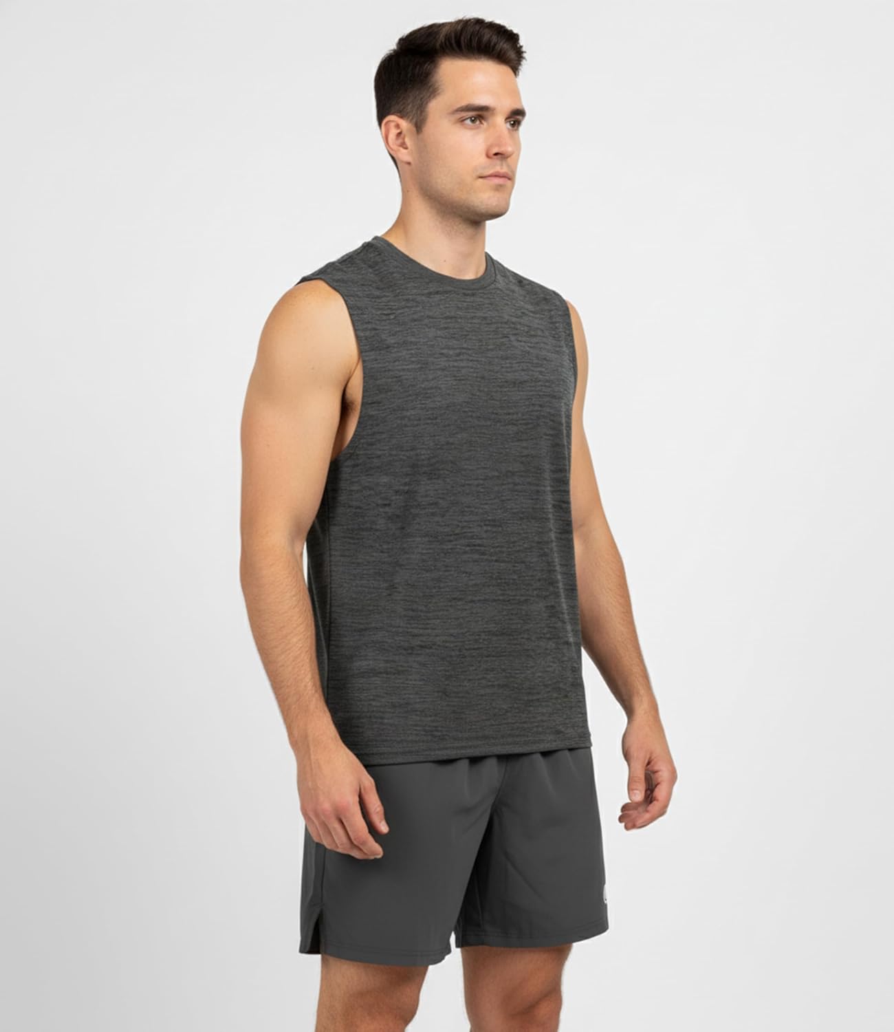 Men's Athletic Muscle Shirts (Dry Fit, 3-Pack) Moisture Wicking Sleeveless Performance Activewear Tank Tops for Gym - Image 2