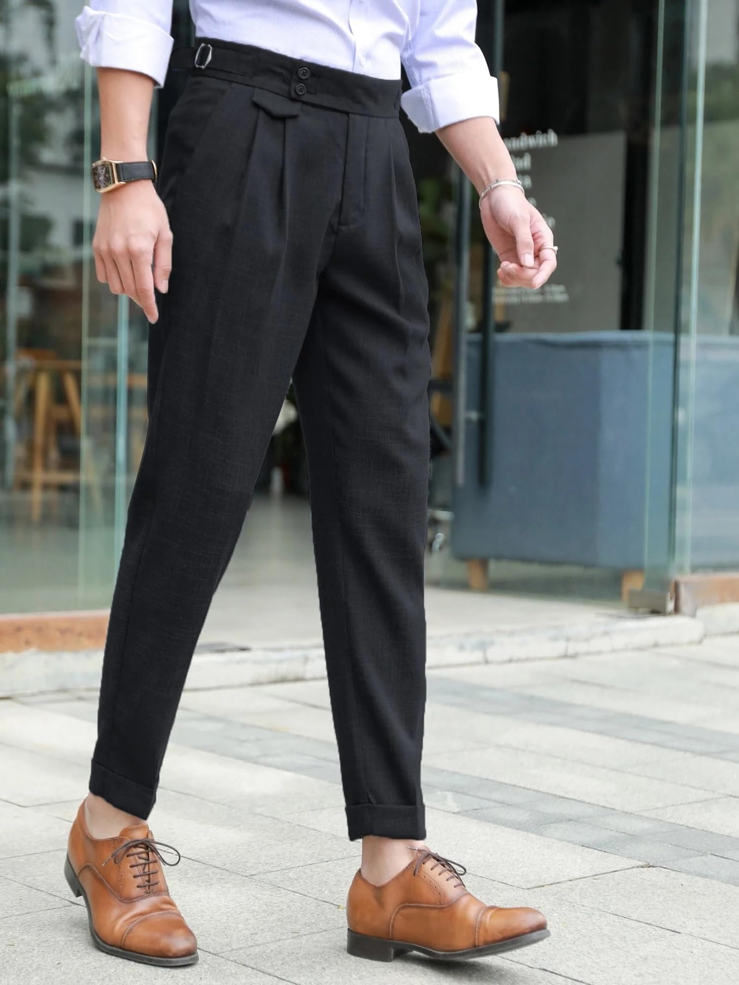 Lymio Pantaloni per gli uomini || Casual Pantaloni Uomo || Stile solido Pant || Patten elegante con pantaloni (TR-46-50)