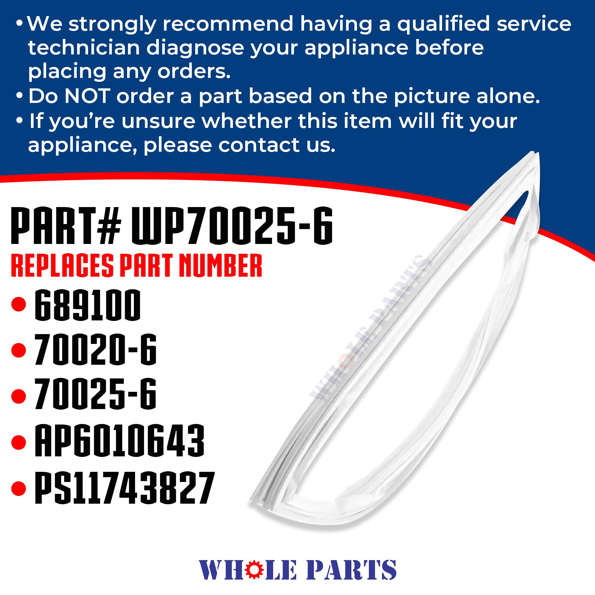 Amazon.com: Upgraded Whole Parts Refrigerator/Freezer Door Seal