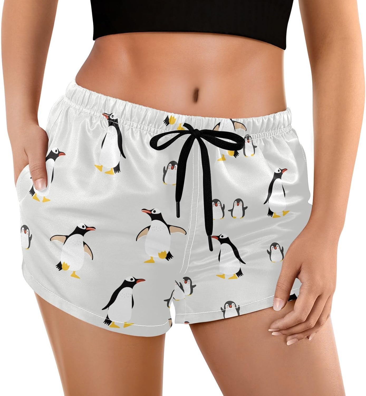 Women's Swim Board Shorts Parrot Tropical Leaves Beach Shorts Swimwear Bottoms Trunks Quick Dry